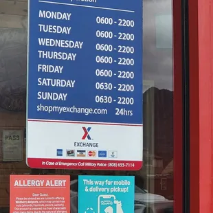 a sign on the door of a business