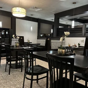 Restaurant has a cool upscale vibe