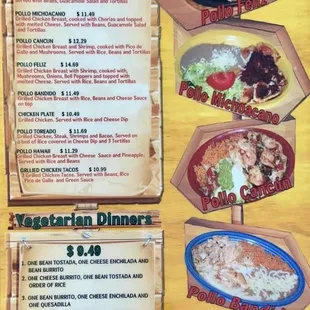 Chicken and Vegetarian Meals