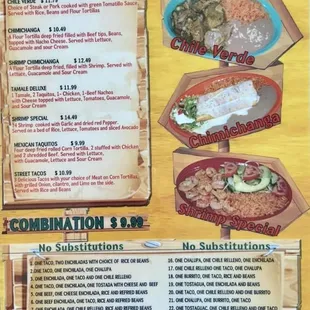 Dinners and Combination Meals