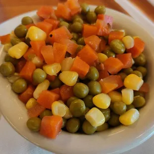 a bowl of mixed vegetables