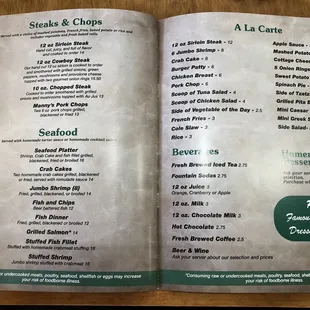menu, sandwiches