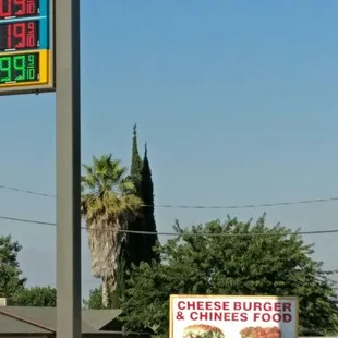 a sign for a fast food restaurant