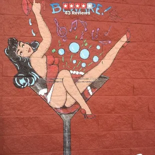 Interesting outside wall art