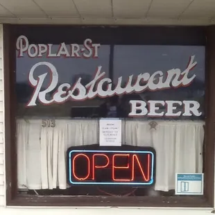 open sign