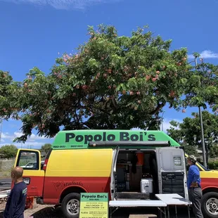 a colorful food truck