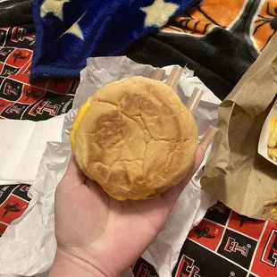 Little bacon cheese popa burger