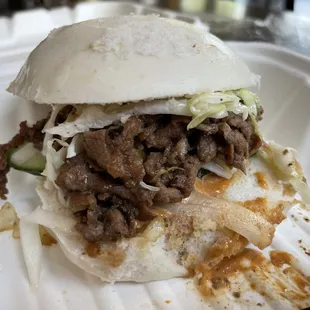 Bao sandwich with beef bulgogi