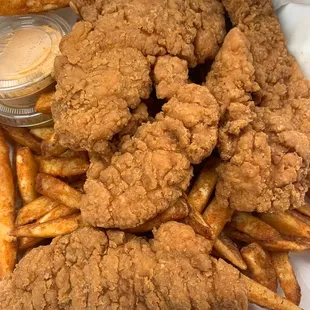 Fried Chicken and Fries