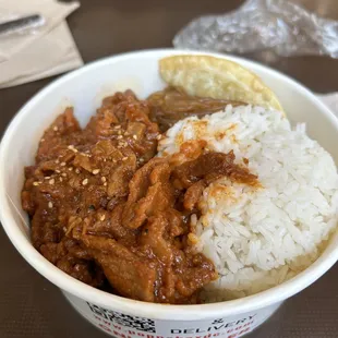 Teppanyaki Bowl with spicy pork
