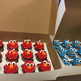 Sesame Street custom cupcakes