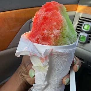 flavored shaved ice