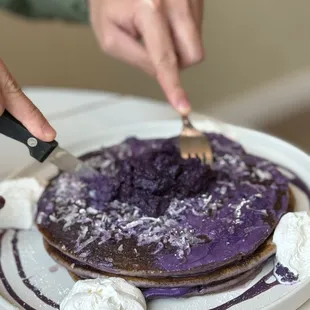 Ube Pancake Stack