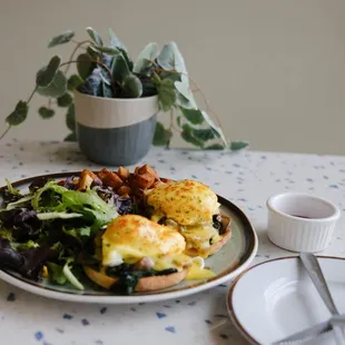 a plate of food on a table