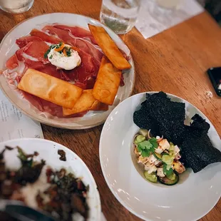 Prosciutto de Parma &amp; burrata / $18 + Ceviche / $21