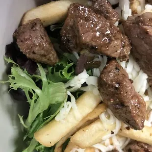 a close up of a plate of food