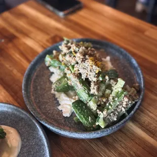 Smashed cucumber salad