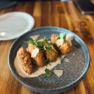 Potato and leek fritters
