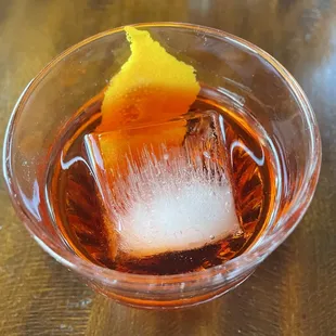 a closeup of a cocktail in a glass