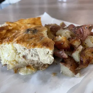 Quiche with potatoes