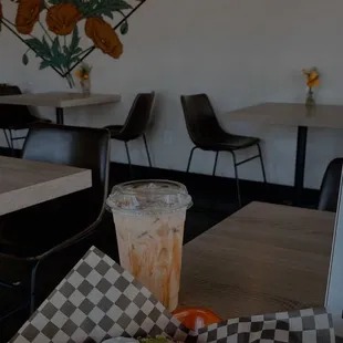 Caramel latte &amp; avocado toast !