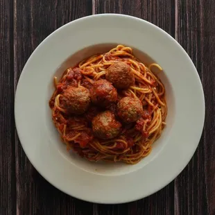 Marinara pasta with Meatballs