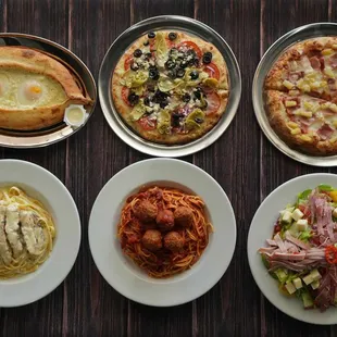 a variety of food items