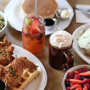 Brunch spread at Poppy + Rose