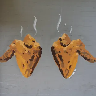 Fried Chicken Angel Wings mural