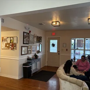 Front door and seating