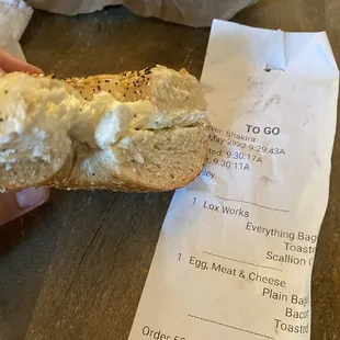 Order wrong for the 4th time. This is not a bagel with lox or tomato