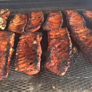 Ribs on the grill