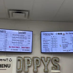 Menu as of February 2024