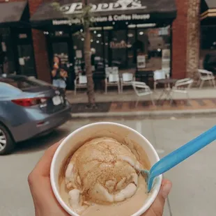 Affogato, hazelnut ice cream and espresso