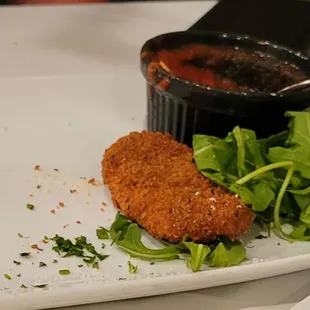 Mozzarella sticks after I remembered to take a picture.  It started with 4 of them.