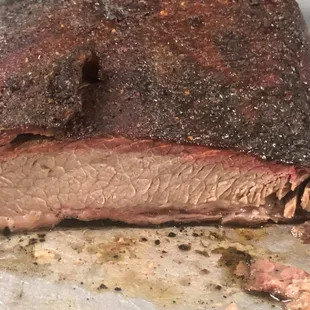 a piece of meat on a pan