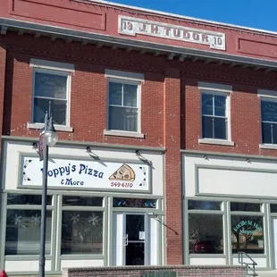 the front of the building