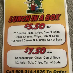 Lunch in a Box Special
