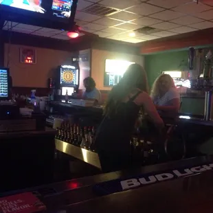 Gearing up for karaoke Tuesday.