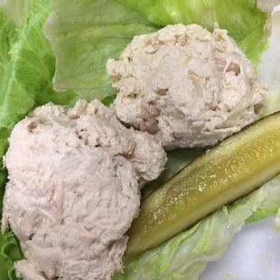 Tuna Salad &amp; Chicken Salad on a bed of lettuce