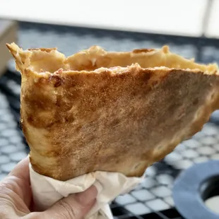 Look at the bottom of this calzone; it&apos;s perfect!