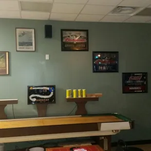 We now have shuffle board every Wednesday Friday and Sundays