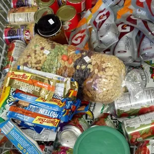 Stocked up with running nutrition.