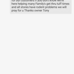 What the owner does when you leave a bad review. Tony Vargas doesn't care about the customer. He cares about money.