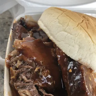 Bbq brisket didn&apos;t care for the bun but hey who really buying brisket for the bread quality?!