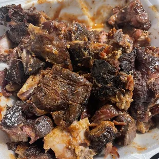 Burnt, dried out &amp; hard rib tips.