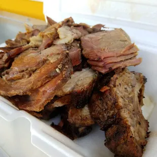 Brisket and baby backs