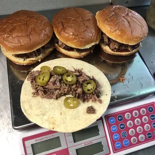 the size of the burgers