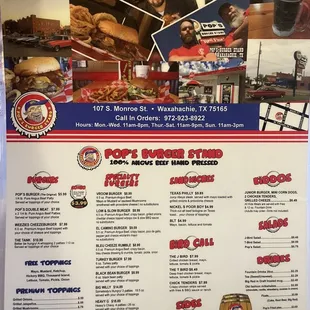 The menu