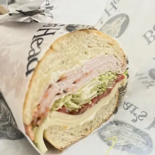 Peppered turkey on French Roll Good food and great costumer service